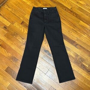 Good American high rise straight leg jeans